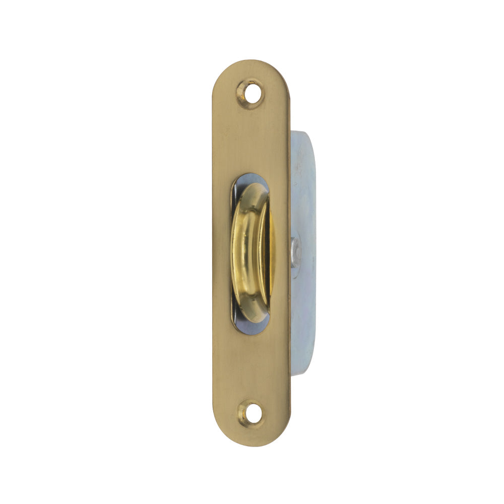 Polished Brass Radius End Sash Window Pulley