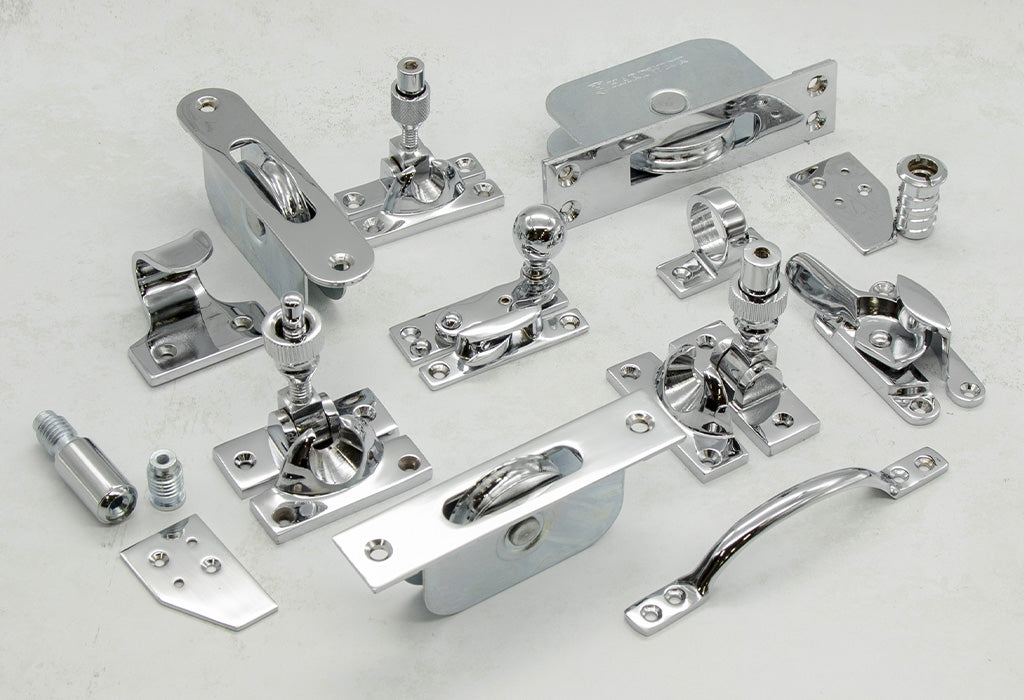 Chrome Plated Sash Window Hardware