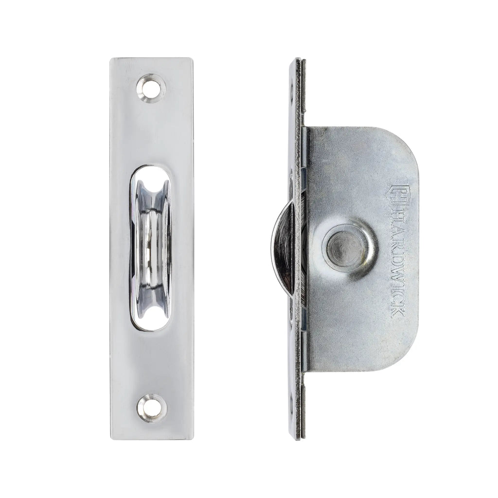 Chrome Plated Square End Ball Bearing Sash Window Pulley