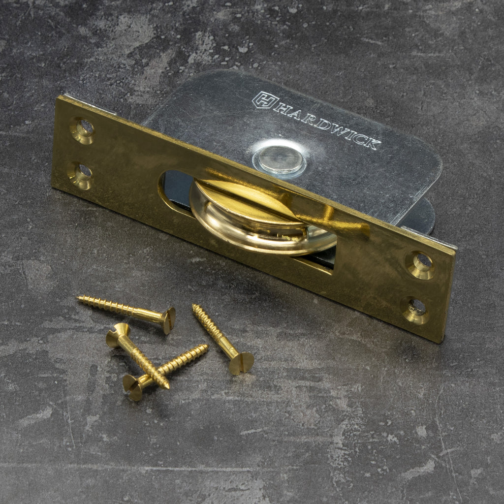 Polished Brass Large Sliding Sash Window Pulley