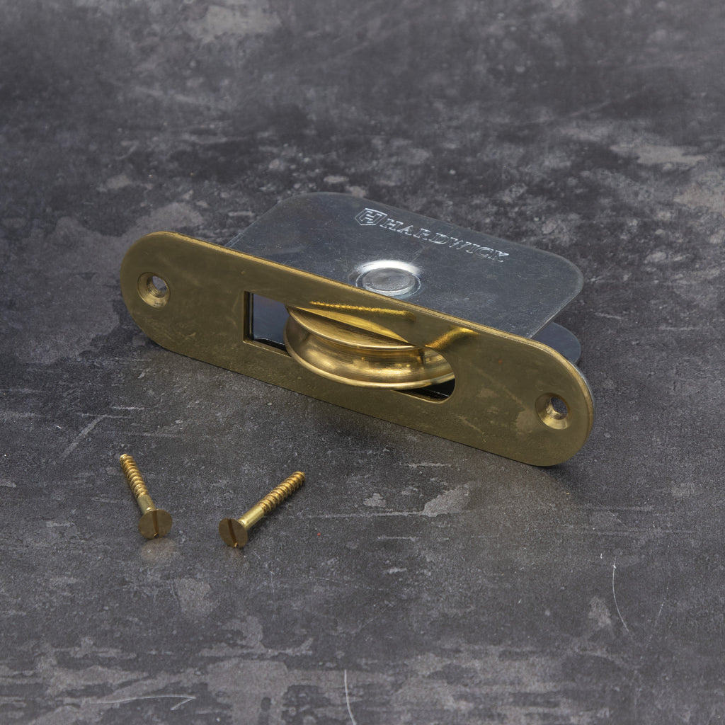 Polished Brass Large Sliding Sash Window Pulley