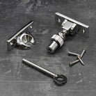 Chrome Plated Locking Brighton Sliding Sash Fastener