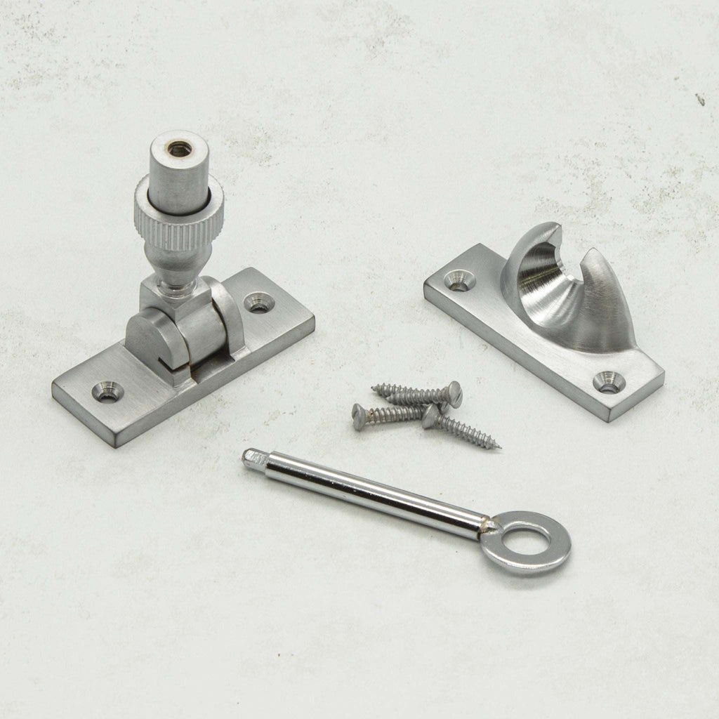 Satin Chrome Plated Locking Brighton Sliding Sash Fastener