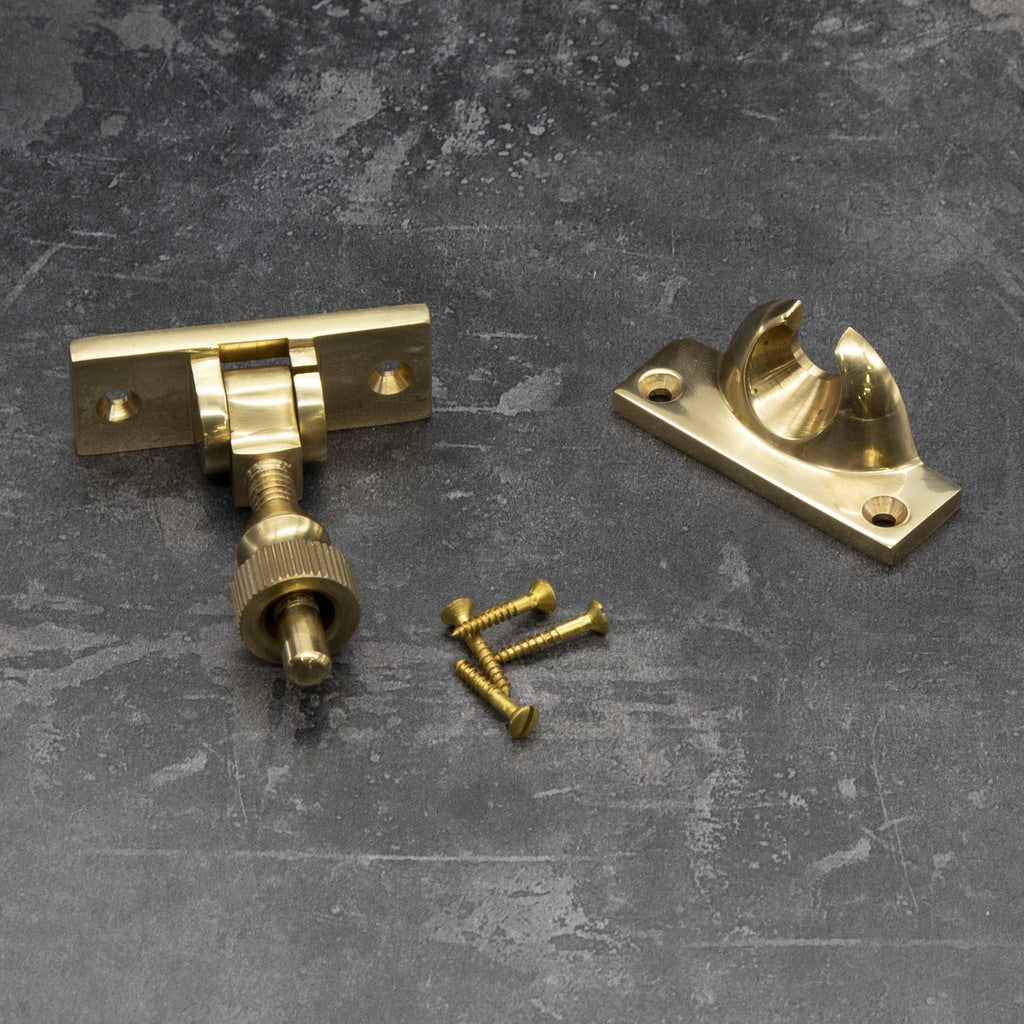 Polished Brass Non-Locking Brighton Sliding Sash Window Fastener