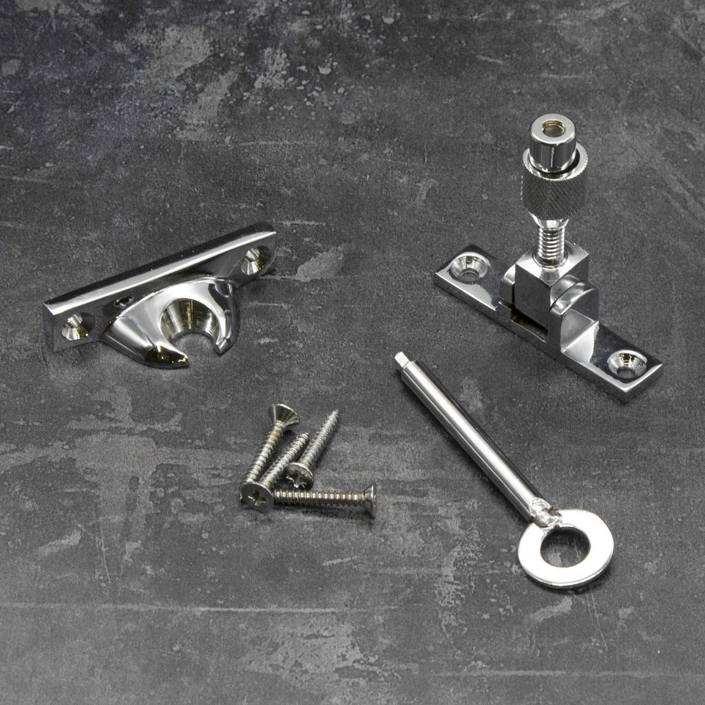 Chrome Plated Locking Narrow Brighton Sash Window Fastener