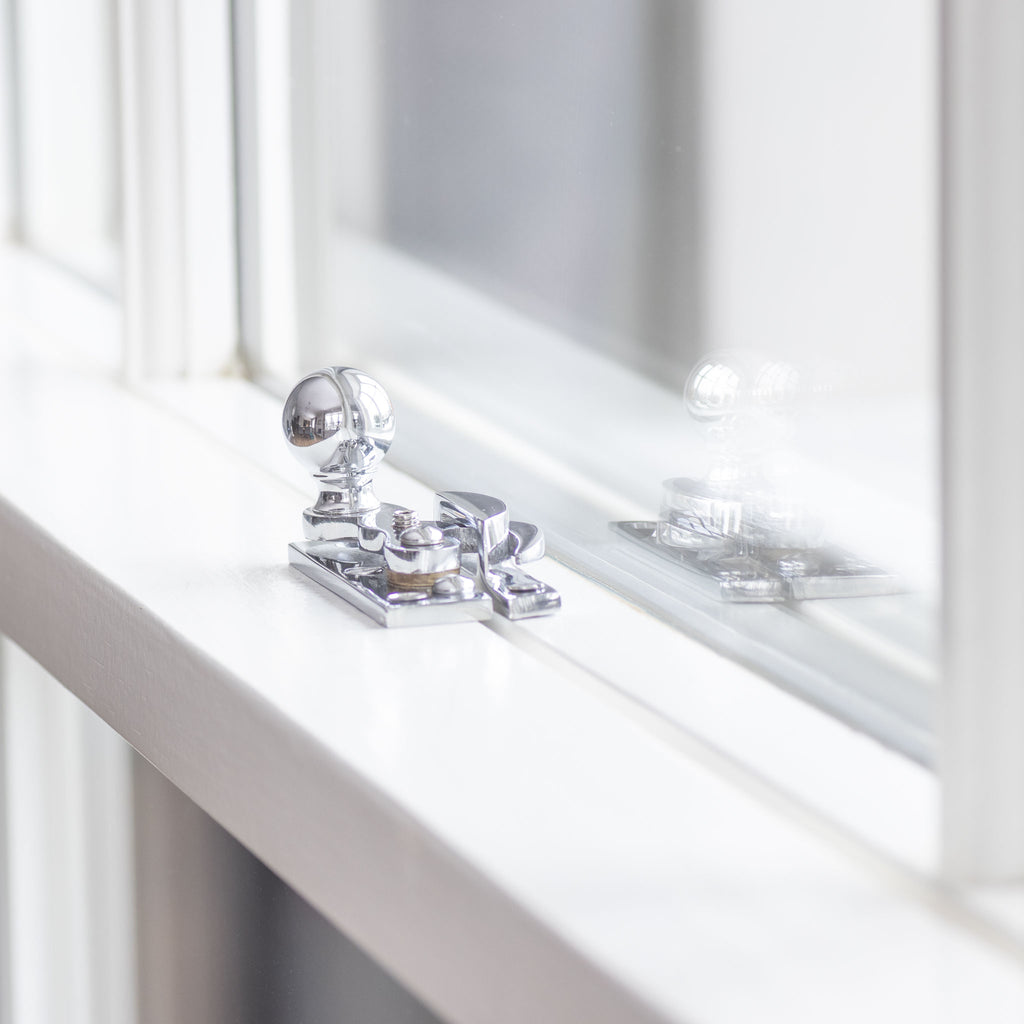 Chrome Plated Sliding Sash Window Claw Fastener