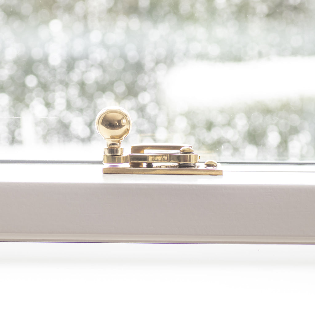 Polished Brass Sash Window Claw Fastener