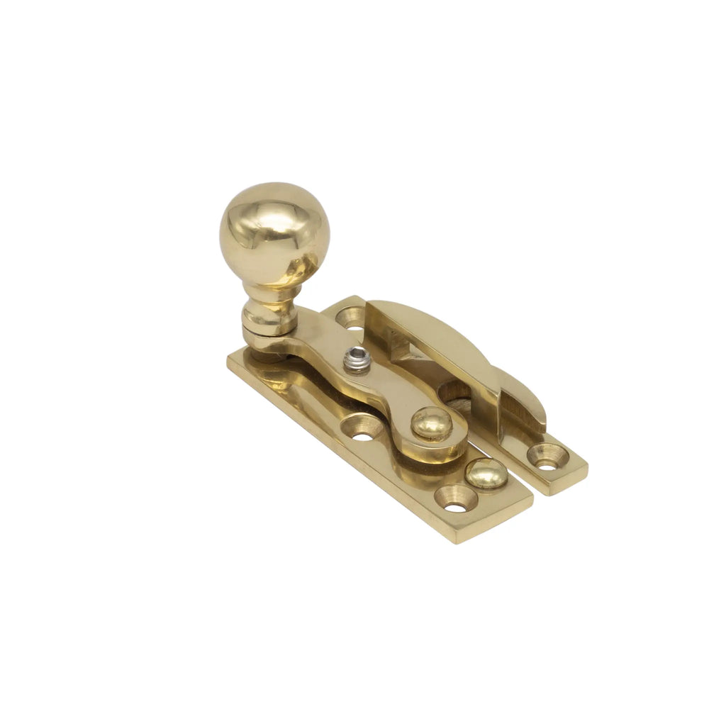 Polished Brass Locking Claw Sash Fastener