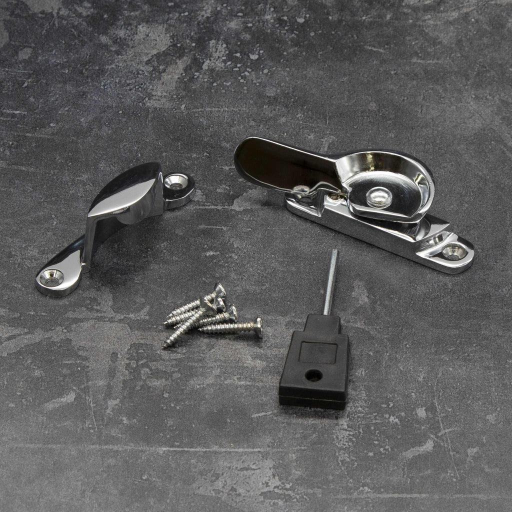 Chrome Plated Locking Fitch Sash Window Fastener