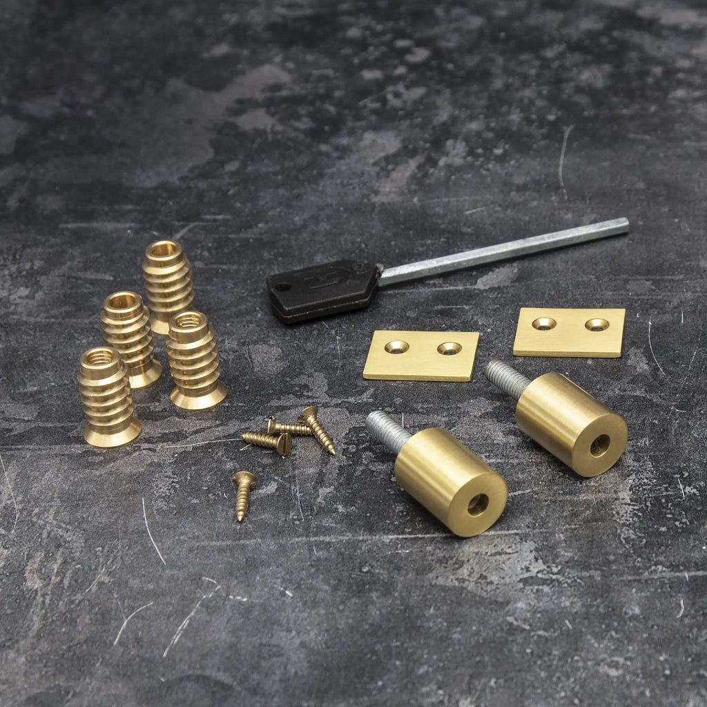 Satin Brass 19mm Sash Window Roller Stop