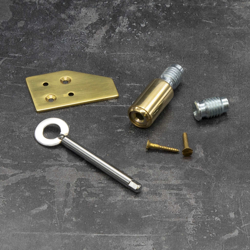 Polished Brass Sash Window Roller Stop