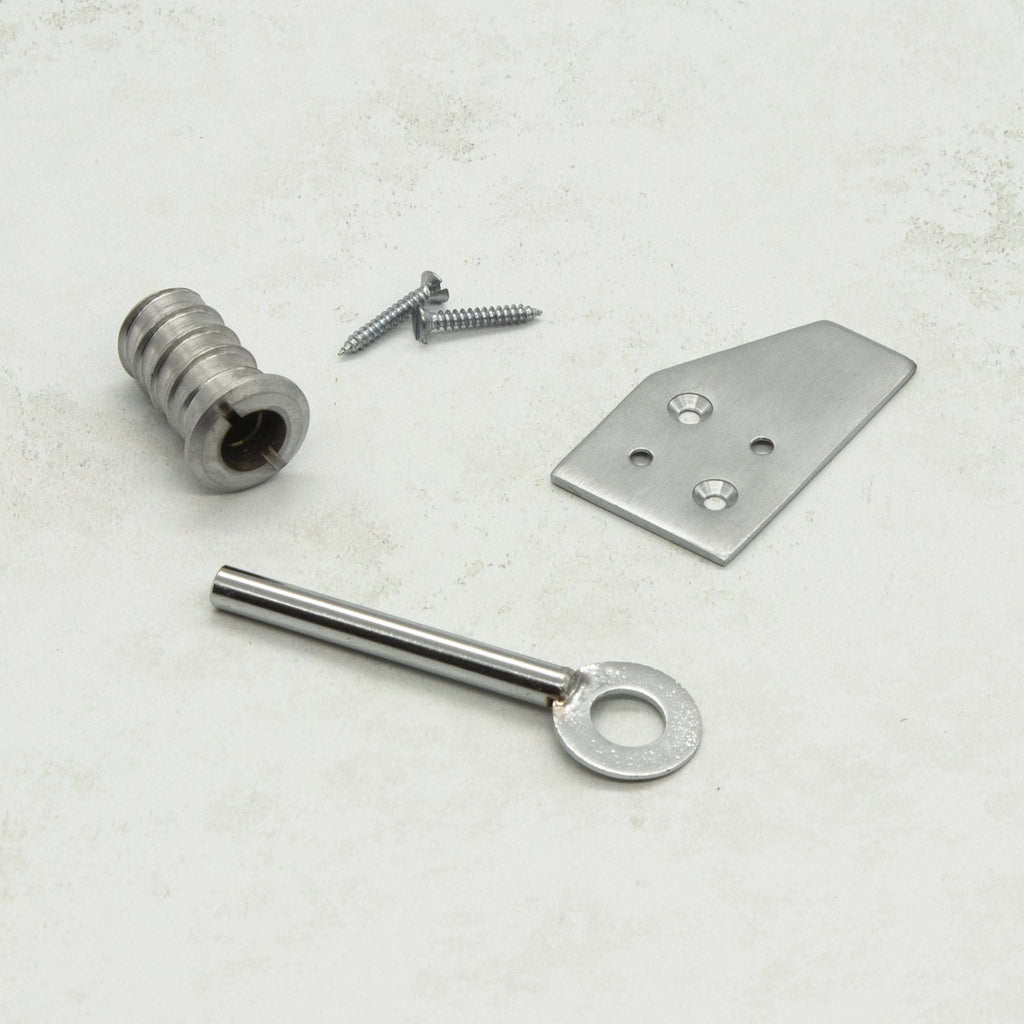 Satin Chrome Plated Sliding Sash Window Flush Stop