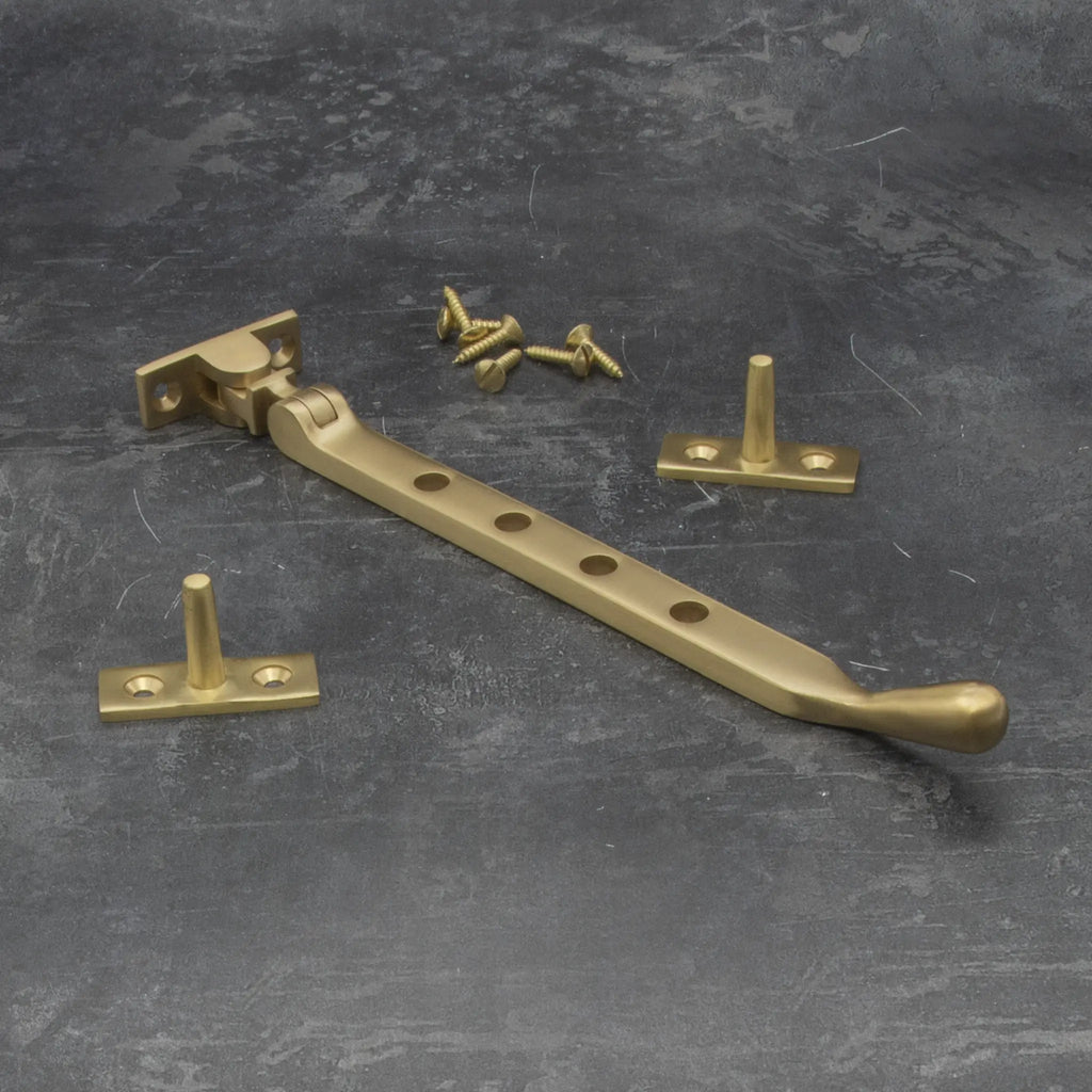 Satin Brass Lyndon 8" Casement Window Stay