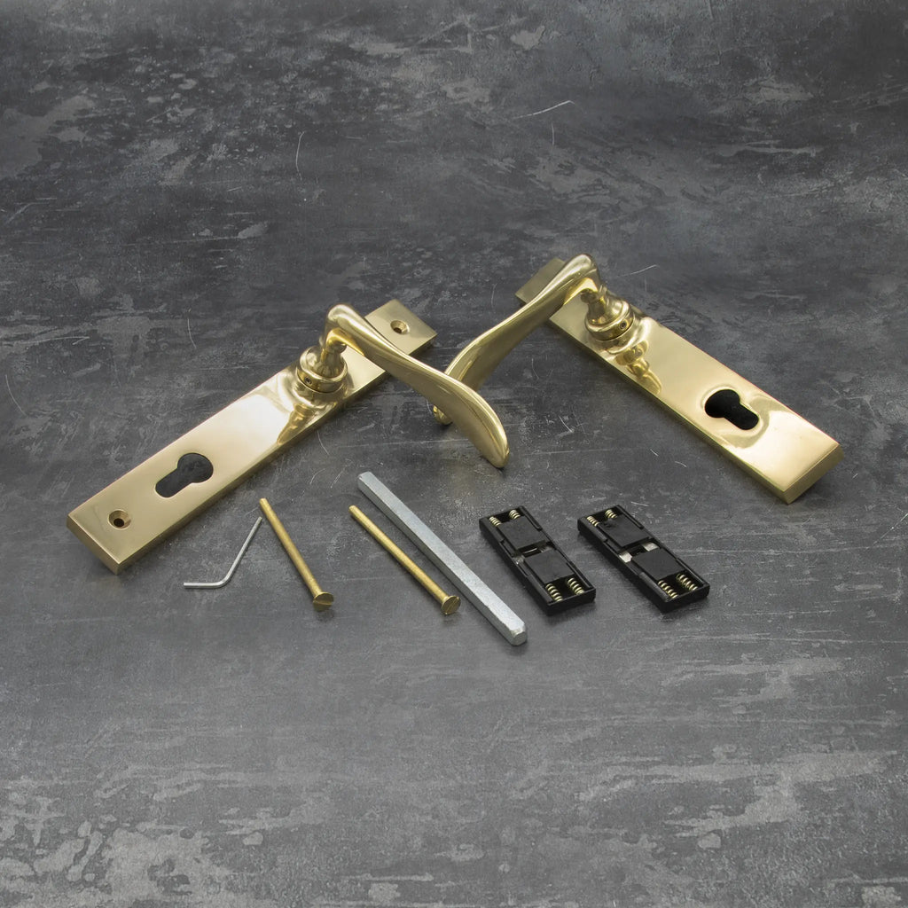 Polished Brass Cottesmore Multi Point Locking Door Handle