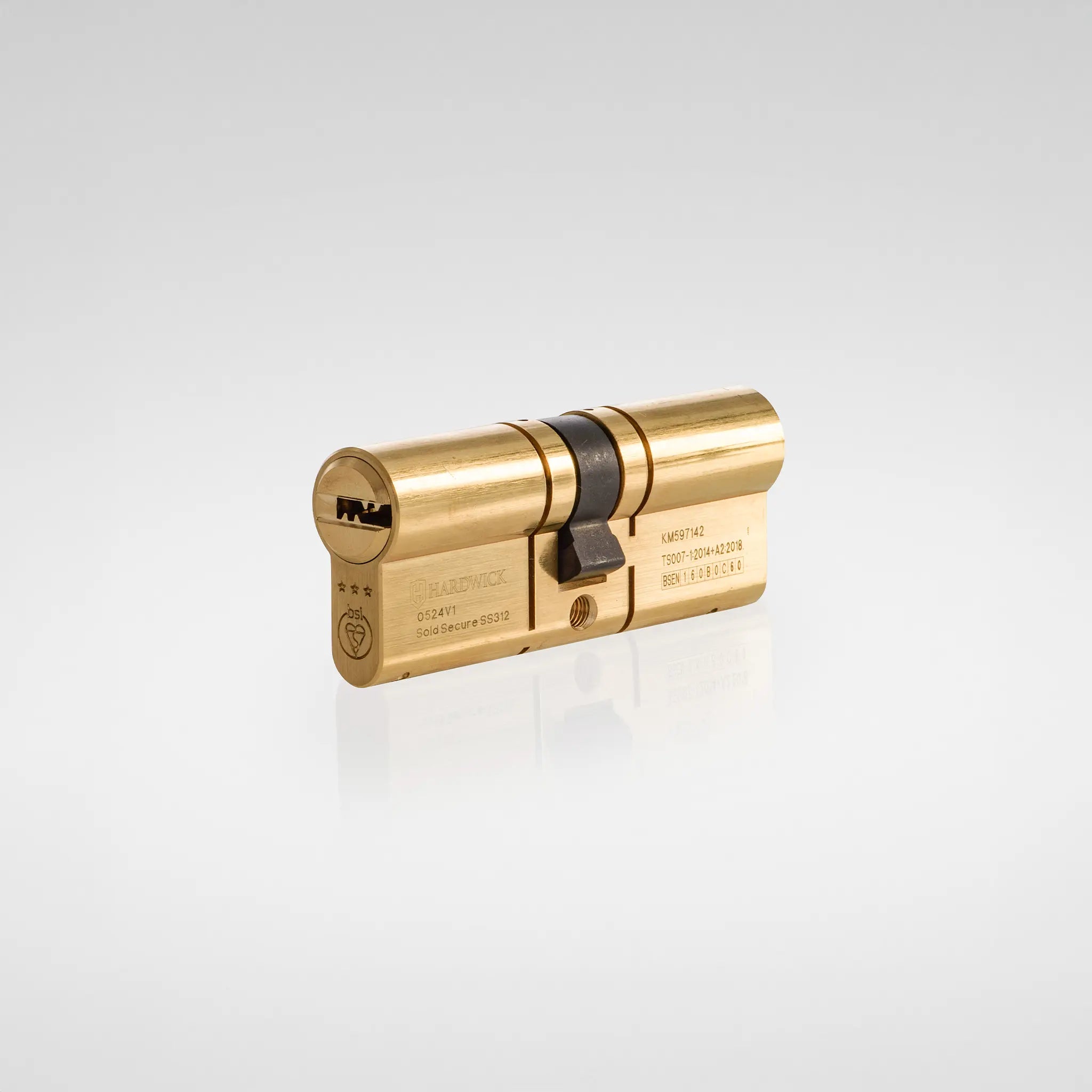 3* Satin Brass Key / Key Euro Cylinder