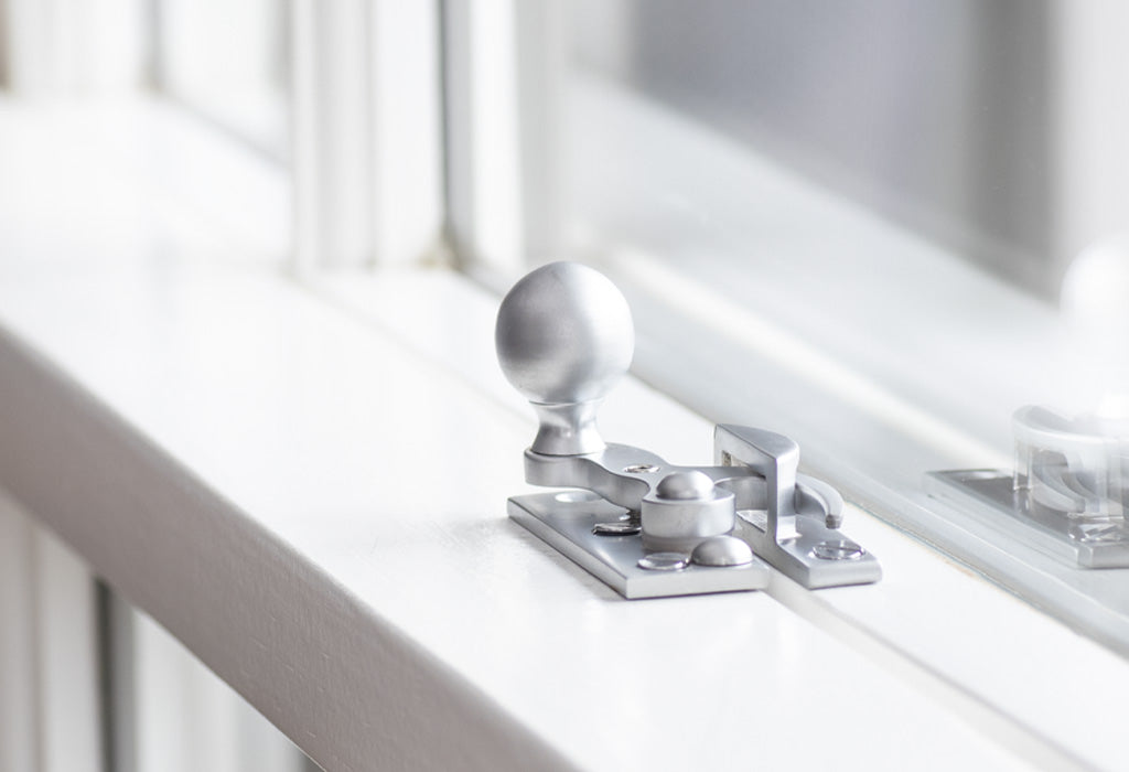 Satin Chrome Plated Sliding Sash Window Furniture