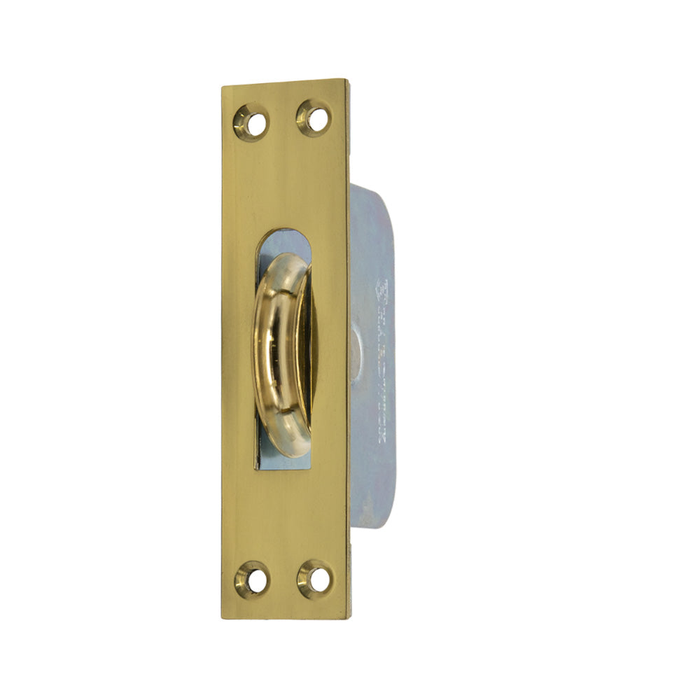 Large Polished Brass Sash Window Pulley