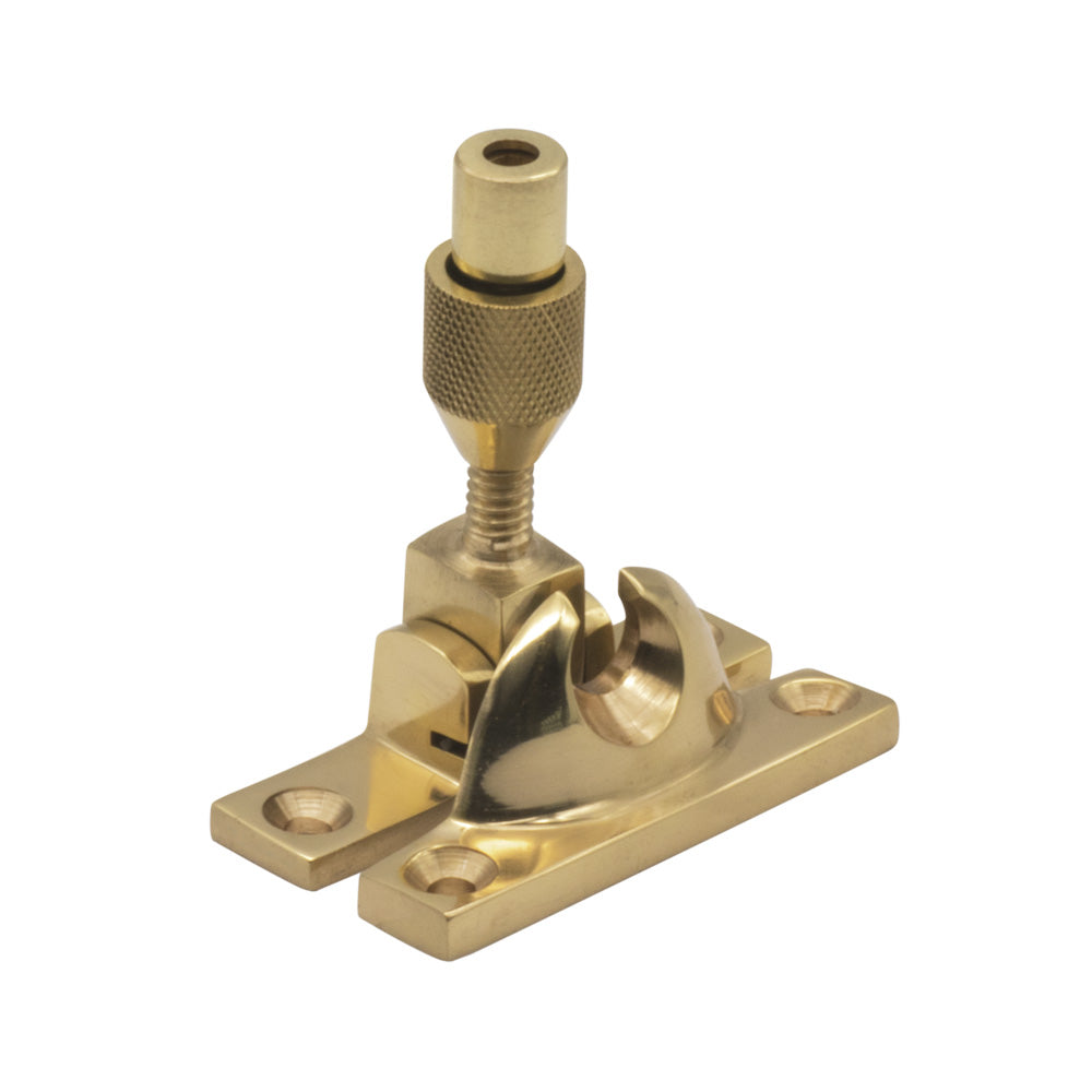 Polished Brass Locking Narrow Brighton Sash Fastener