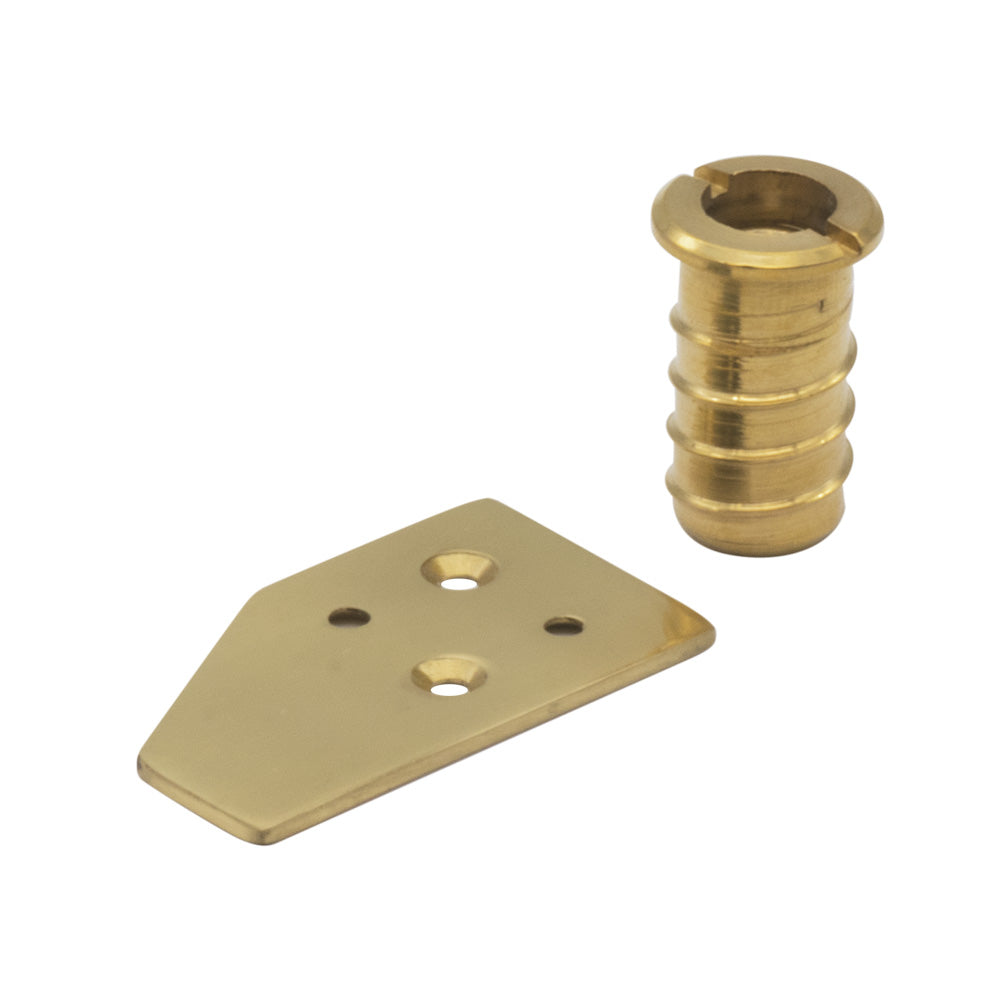 Polished Brass Sash Window Flush Stop